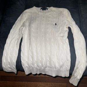 Ralph Lauren white cable sweater xs